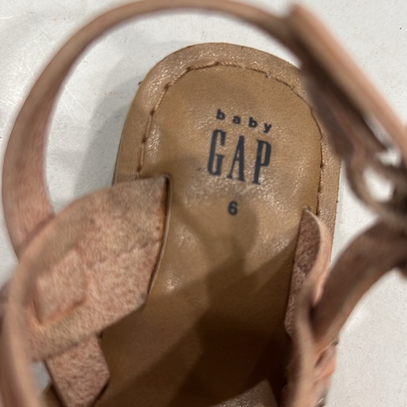 Baby Gap Toddler blush braided adjustable Sandals Size 6 - Picture 3 of 5